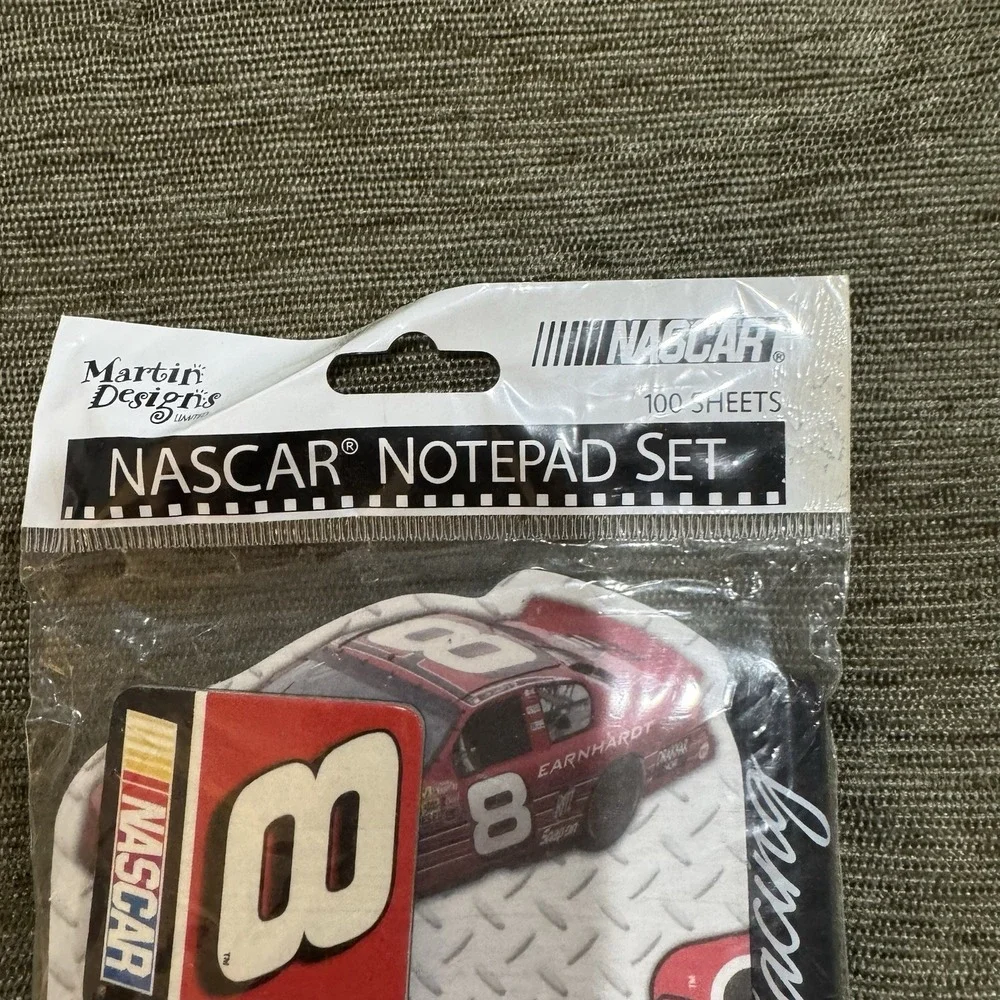 Vintage Dale Earnhardt Jr #8 Notepad, Pen And Magnet Set New